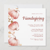 Moderne Waterverf pompoen Vriendschappen Uitnodige Save The Date (Voorkant)