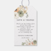 Moderne Waterverf pompoenen en bloemen Cadeaulabel (Voorkant)