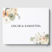 Moderne Waterverf pompoenen en bloemen Gastenboek (Achterkant)