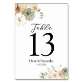 Moderne Waterverf pompoenen en bloemen Kaart (Achterkant)