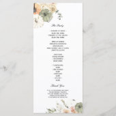 Moderne Waterverf pompoenen en bloemen Menu (Achterkant)