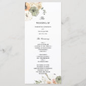 Moderne Waterverf pompoenen en bloemen Menu (Voorkant)