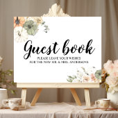 Moderne Waterverf pompoenen en bloemen Poster