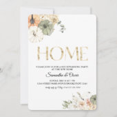 Moderne Waterverf pompoenen en bloemen Save The Date (Voorkant)