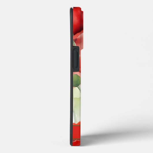 Moderne Waterverf Poppies Monogram Case-Mate iPhone Case (Achterkant / Rechts)