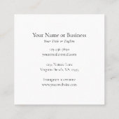 Moderne Waterverf Poppy Floral Vierkante Visitekaartje (Achterkant)