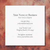 Moderne Waterverf Poppy Floral Vierkante Visitekaartje