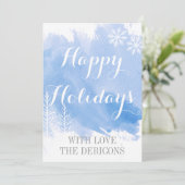 Moderne waterverf Prettige feestdagen Feestdagenkaart (Staand voorkant)