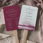 Moderne Waterverf | Programma Rode bruiloft Hand F Handwaaier