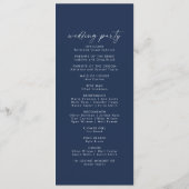 Moderne Waterverf | Programma voor blauwe bruiloft Programmakaart (Achterkant)