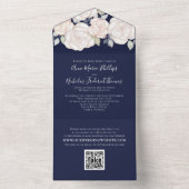 Moderne Waterverf QR Code Afbeelding marine All In One Uitnodiging (Binnen)