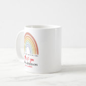Moderne Waterverf Rainbow Nurse Bedankt Koffiemok (Voorkant links)