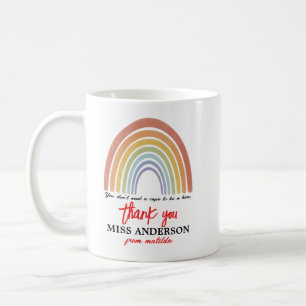 Moderne Waterverf Rainbow Nurse Bedankt Koffiemok