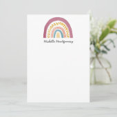 Moderne Waterverf Rainbow Stationery Note Kaart (Staand voorkant)