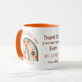 Moderne waterverf regenboog Gepersonaliseerde doce Mok (Voorkant links)