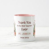 Moderne waterverf regenboog Gepersonaliseerde doce Mok (Midden)