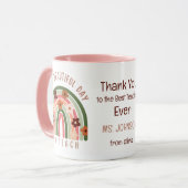 Moderne waterverf regenboog Gepersonaliseerde doce Mok (Voorkant links)