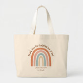 Moderne Waterverf Regenboog Leraar Dank u - Grote Tote Bag (Voorkant)