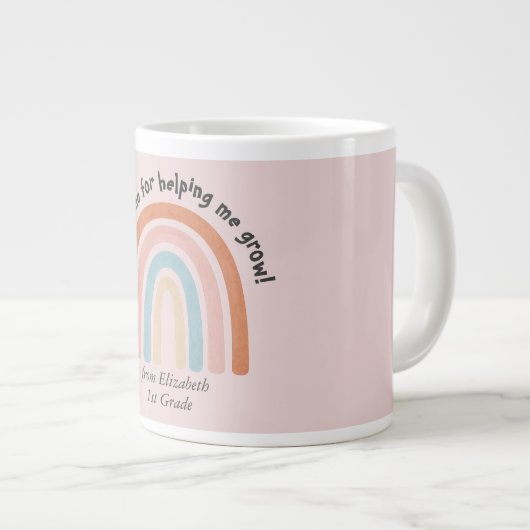 Moderne Waterverf Regenboog Leraar Dank U Mok (Voorkant rechts)