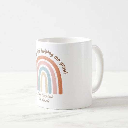 Moderne Waterverf Regenboog Leraar Dank U Mok (Voorkant rechts)