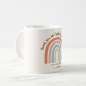 Moderne Waterverf Regenboog Leraar Dank U Mok (Voorkant links)