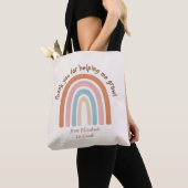 Moderne Waterverf Regenboog Leraar Dank u - Tote Bag (Dichtbij)