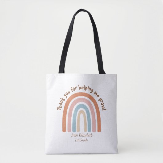 Moderne Waterverf Regenboog Leraar Dank u - Tote Bag (Voorkant)