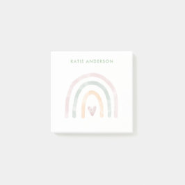 Moderne Waterverf regenboog met hart Post-it® Notes
