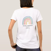 Moderne waterverf regenboog schattig kleurrijk t-shirt (Achterkant)