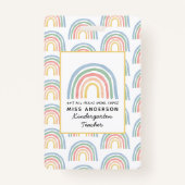 Moderne waterverf regenboogleraar bedankt cadeau badge (Achterkant)