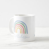 Moderne waterverf regenboogleraar bedankt cadeau koffiemok (Voorkant links)