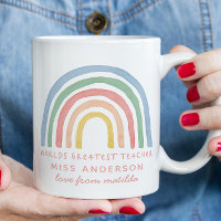 Moderne waterverf regenboogleraar bedankt cadeau