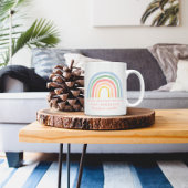 Moderne waterverf regenboogleraar bedankt cadeau mok