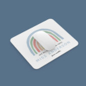 Moderne waterverf regenboogleraar bedankt cadeau muismat