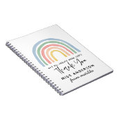 Moderne waterverf regenboogleraar bedankt cadeau notitieboek (Rechterzijde)