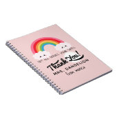 Moderne waterverf regenboogleraar bedankt cadeau notitieboek (Rechterzijde)