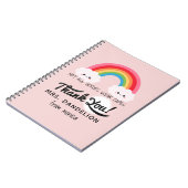 Moderne waterverf regenboogleraar bedankt cadeau notitieboek (Linkerzijde)