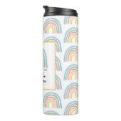 Moderne waterverf regenboogleraar bedankt cadeau thermosbeker (Geroteerd rechts)