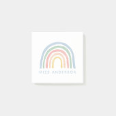 Moderne waterverf regenboogleraar bedankt je cadea post-it® notes (Voorkant)