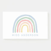 Moderne waterverf regenboogleraar bedankt je cadea post-it® notes (Voorkant)