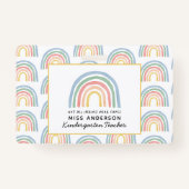 Moderne waterverf regenboogleraar bedankt jullie c badge (Achterkant)