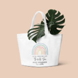Moderne waterverf regenboogleraar bedankt voor je  grote tote bag<br><div class="desc">Moderne waterverf regenboogleraar bedankt je cadeau. Je bent mijn held leraar. Niet alle helden draag kapen. Beatig doordacht geschenk.</div>