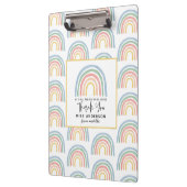 Moderne waterverf regenboogleraar bedankt voor je  klembord (Links)