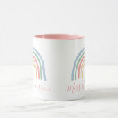 Moderne waterverf regenboogleraar bedankt voor je mok (Midden)