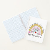 Moderne Waterverf regenboogleraar Dank je cadeau Notitieboek (Binnen)