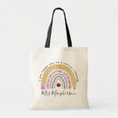 Moderne Waterverf regenboogleraar Dank je cadeau Tote Bag (Voorkant)