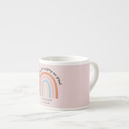 Moderne Waterverf regenboogleraar Hartelijk dank Espresso Kop (Voorkant rechts)