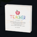 Moderne Waterverf regenboogleraar Hartelijk dank  Houten Kist Print<br><div class="desc">Je bent mijn held, leraar. Perfect cadeau voor je favoriete schoolleraar voor Kerstmis, Terug naar school, Einde van het Jaar of Leerdag van de Leerling. Pas je eigen definitie aan om een unieke, leuke en doordachte gave te creëer. Vertel de leraar van je kind hoeveel hij of zij voor jou...</div>
