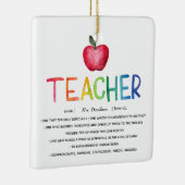 Moderne Waterverf regenboogleraar Hartelijk dank Keramisch Ornament (Rechts)