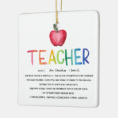 Moderne Waterverf regenboogleraar Hartelijk dank Keramisch Ornament (Links)